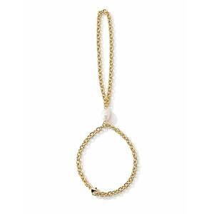 NEW EKLEXIC women's preya pearl hand chain bracelet in gold